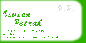 vivien petrak business card