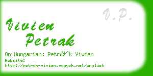 vivien petrak business card